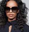 Elara Shiny Black Sunglasses