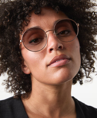 Grace Rose Gold Gradient Brown Sunglasses