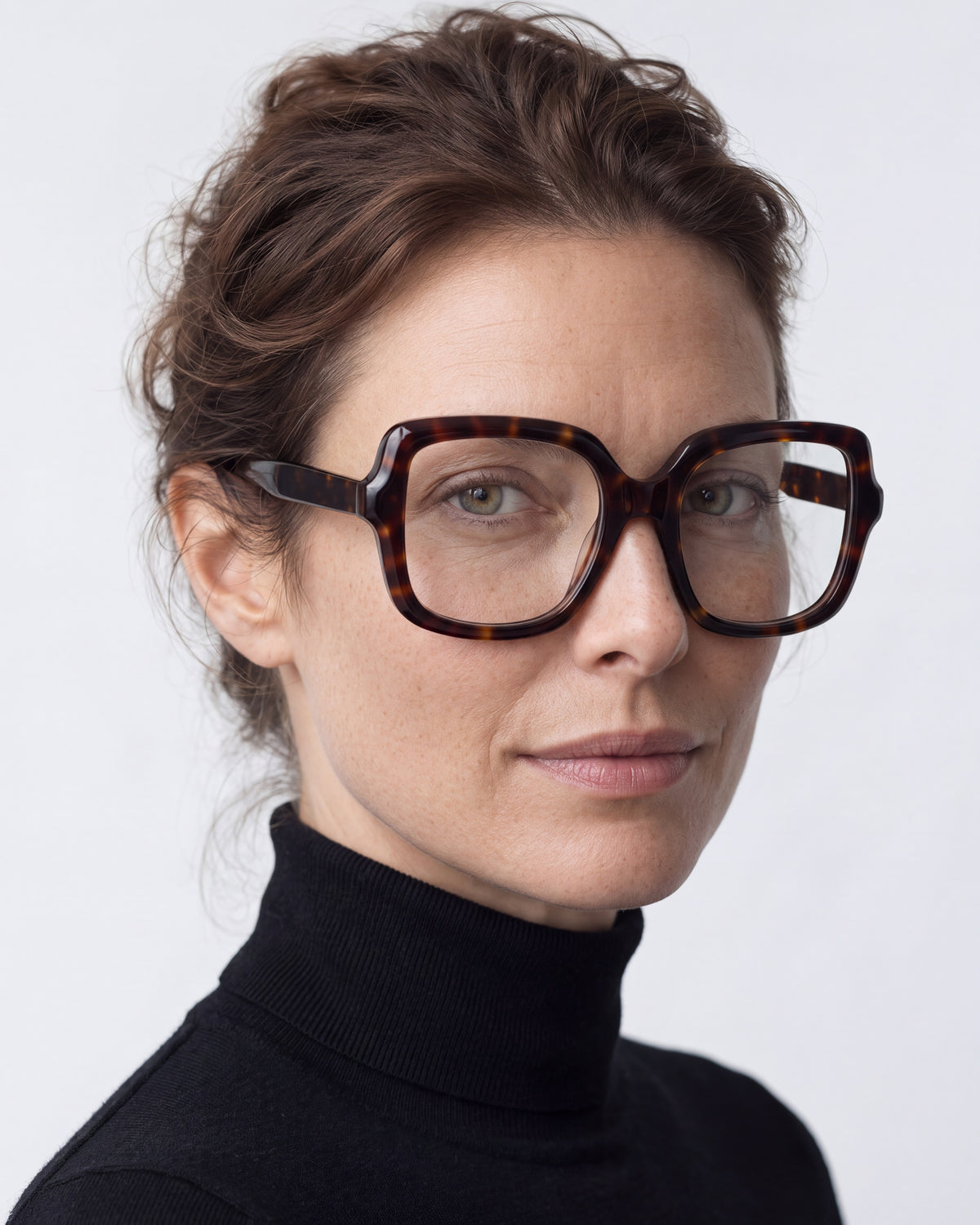 Elara in tortoiseshell, worn