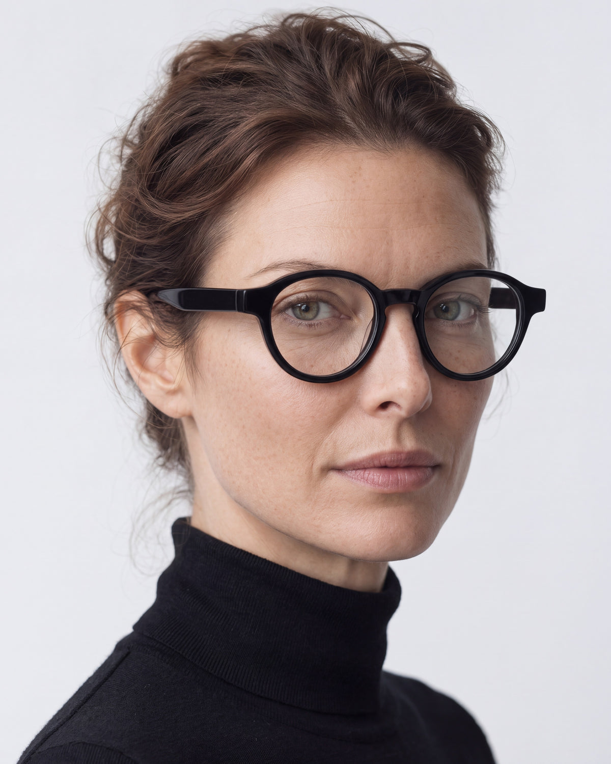 Nora in black, worn