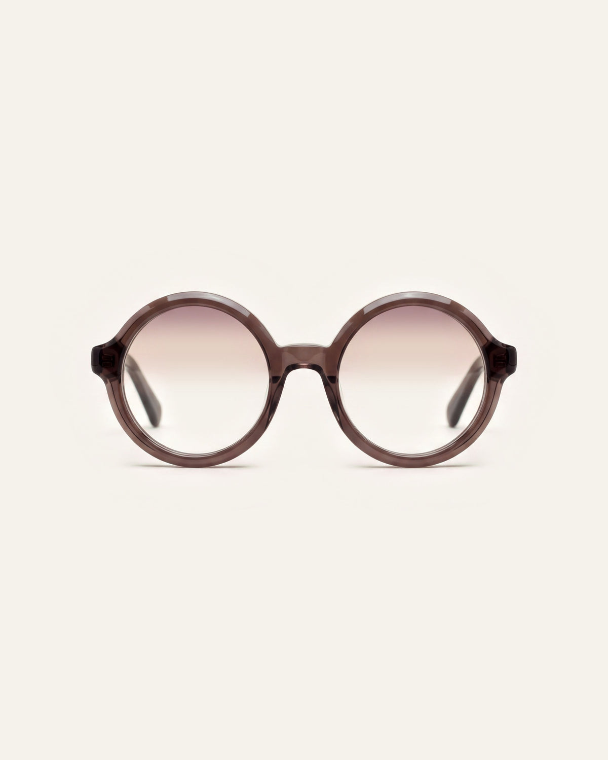 Rakel in dark brown, front, Heather lenses
